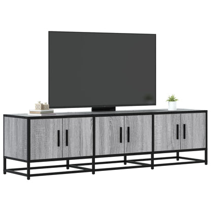 Mobile TV Grigio Sonoma 150x35x41cm in Truciolato e Metallo