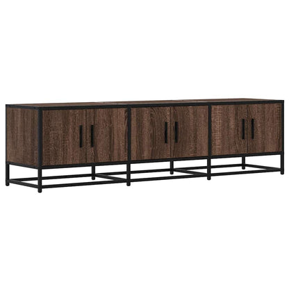 Mobile TV Rovere Marrone 150x35x41 cm in Truciolato e Metallo