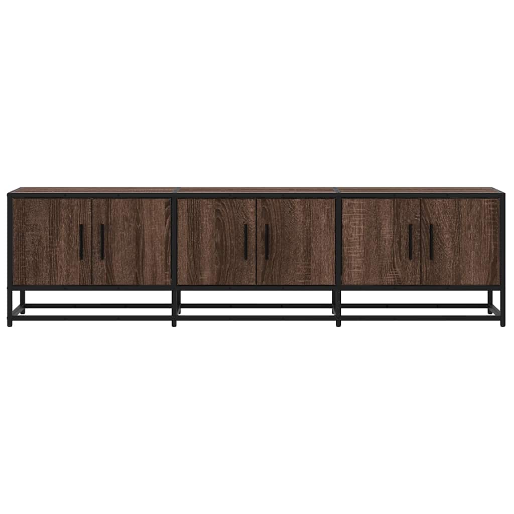 Mobile TV Rovere Marrone 150x35x41 cm in Truciolato e Metallo