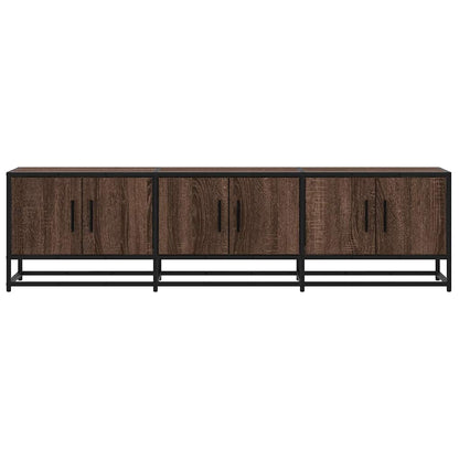 Mobile TV Rovere Marrone 150x35x41 cm in Truciolato e Metallo