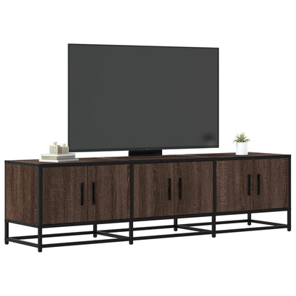 Mobile TV Rovere Marrone 150x35x41 cm in Truciolato e Metallo
