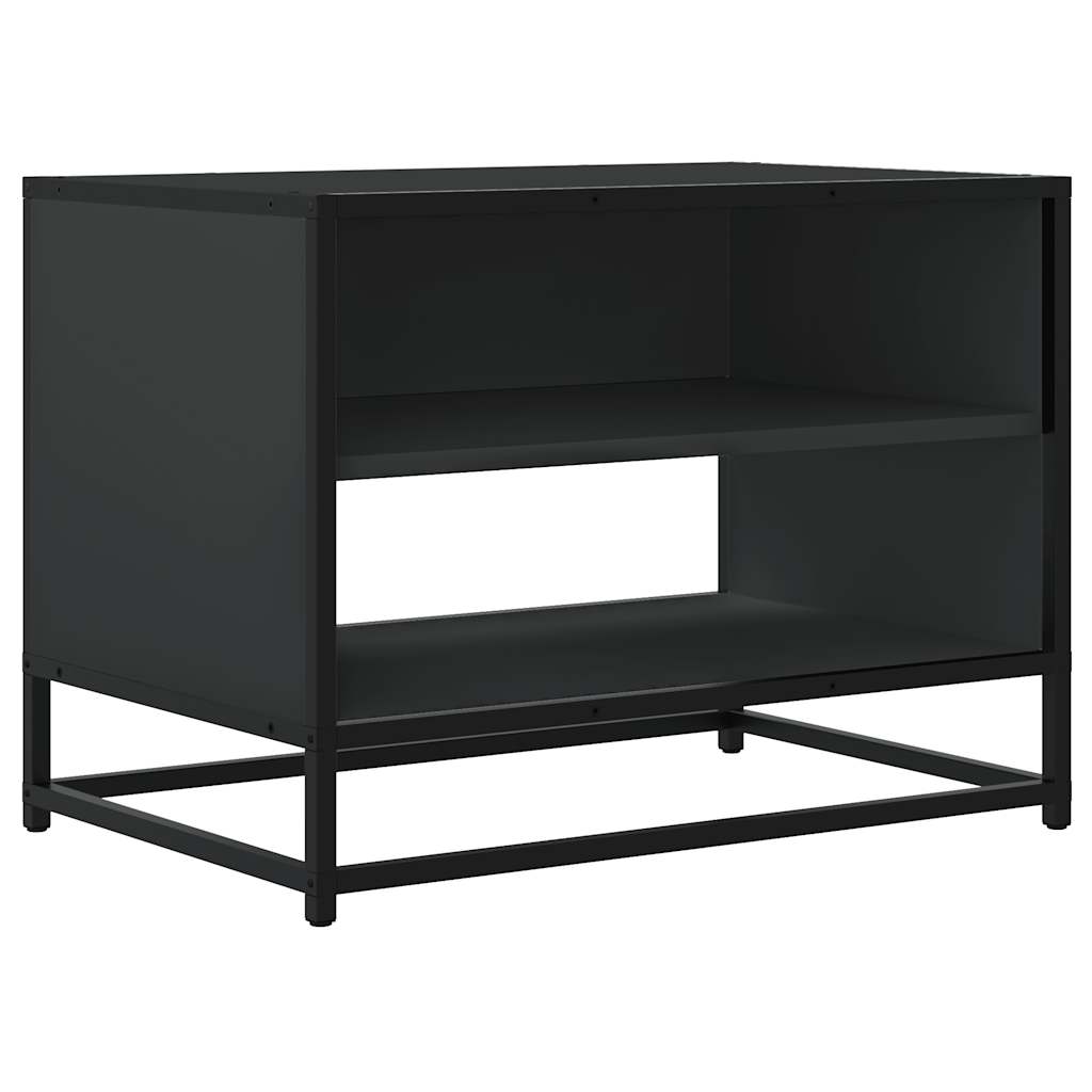 Mobile Porta TV Nero 61x40x46 cm in Truciolato e Metallo
