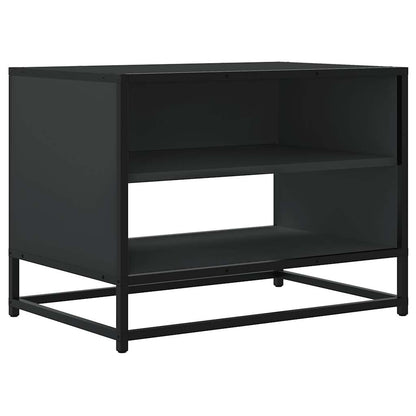 Mobile Porta TV Nero 61x40x46 cm in Truciolato e Metallo