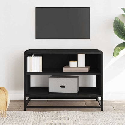 Mobile Porta TV Nero 61x40x46 cm in Truciolato e Metallo