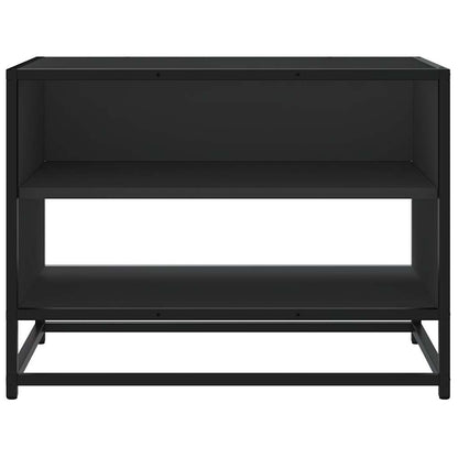 Mobile Porta TV Nero 61x40x46 cm in Truciolato e Metallo