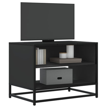 Mobile Porta TV Nero 61x40x46 cm in Truciolato e Metallo