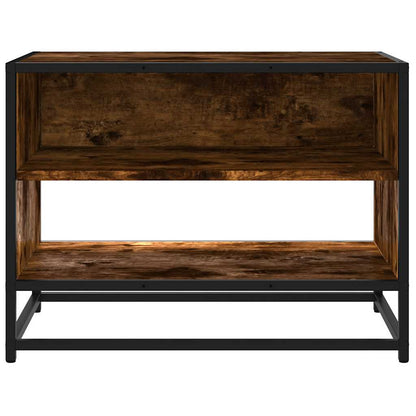 Mobile TV Rovere Fumo 61x40x46 cm Legno Multistrato e Metallo