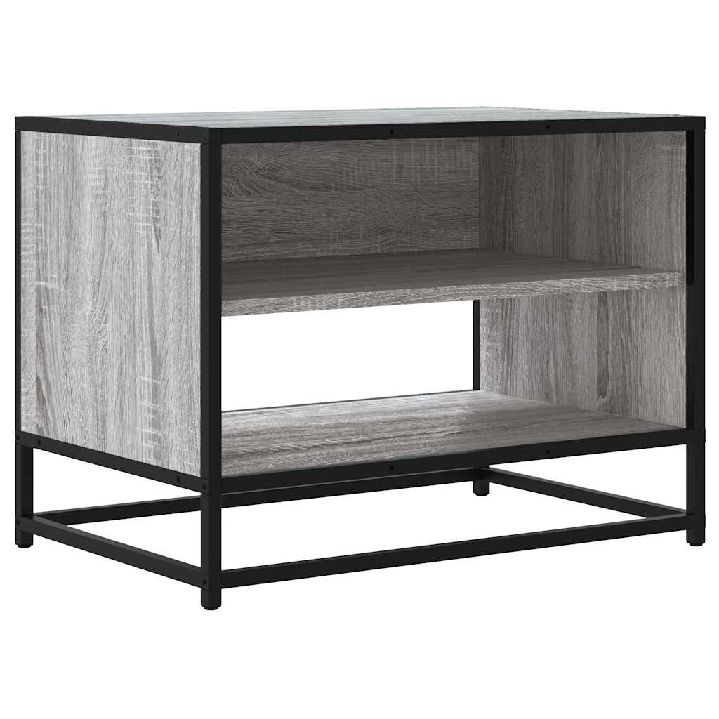 Mobile TV Grigio Sonoma 61x40x46 cm Legno Multistrato e Metallo