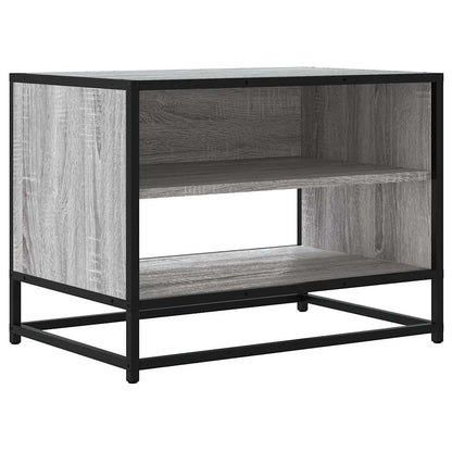 Mobile TV Grigio Sonoma 61x40x46 cm Legno Multistrato e Metallo
