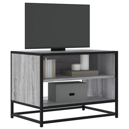 Mobile TV Grigio Sonoma 61x40x46 cm Legno Multistrato e Metallo