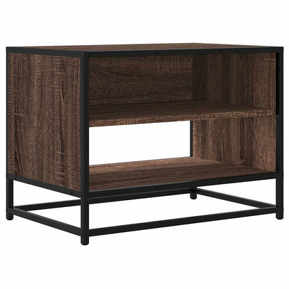 Mobile TV Rovere Marrone 61x40x46 cm Legno Multistrato Metallo