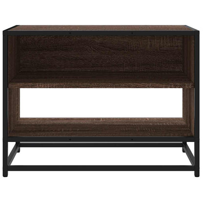 Mobile TV Rovere Marrone 61x40x46 cm Legno Multistrato Metallo