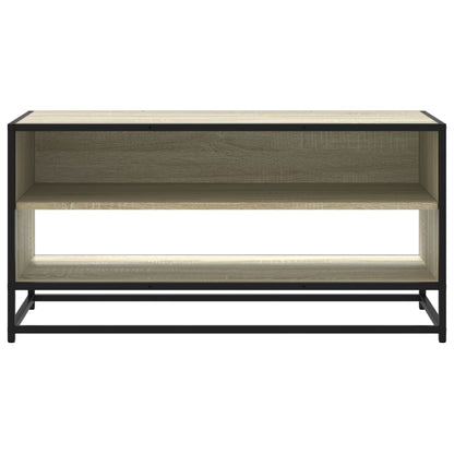 Mobile TV Rovere Sonoma 91x40x46 cm Legno Multistrato e Metallo