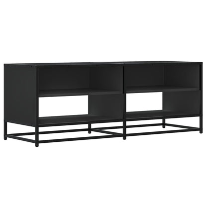 Mobile Porta TV Nero 120,5x40x46 in Truciolato e Metallo