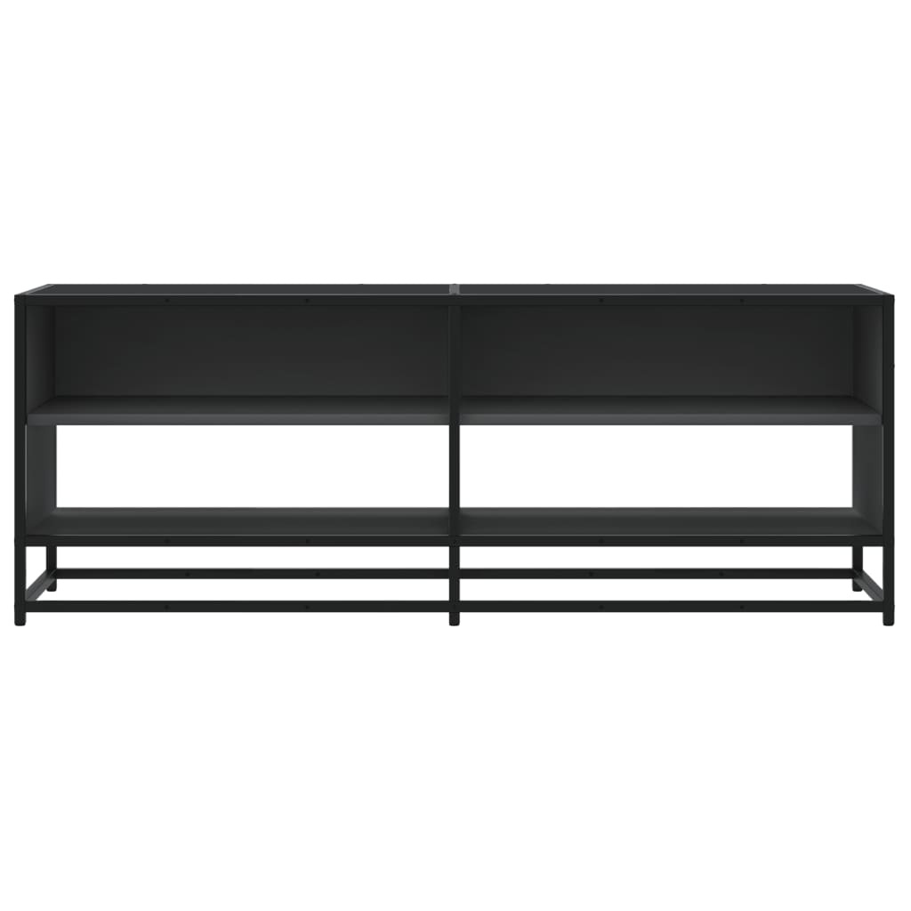 Mobile Porta TV Nero 120,5x40x46 in Truciolato e Metallo