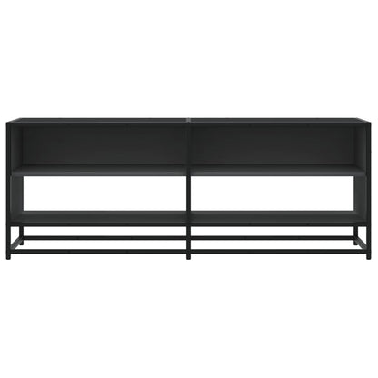 Mobile Porta TV Nero 120,5x40x46 in Truciolato e Metallo