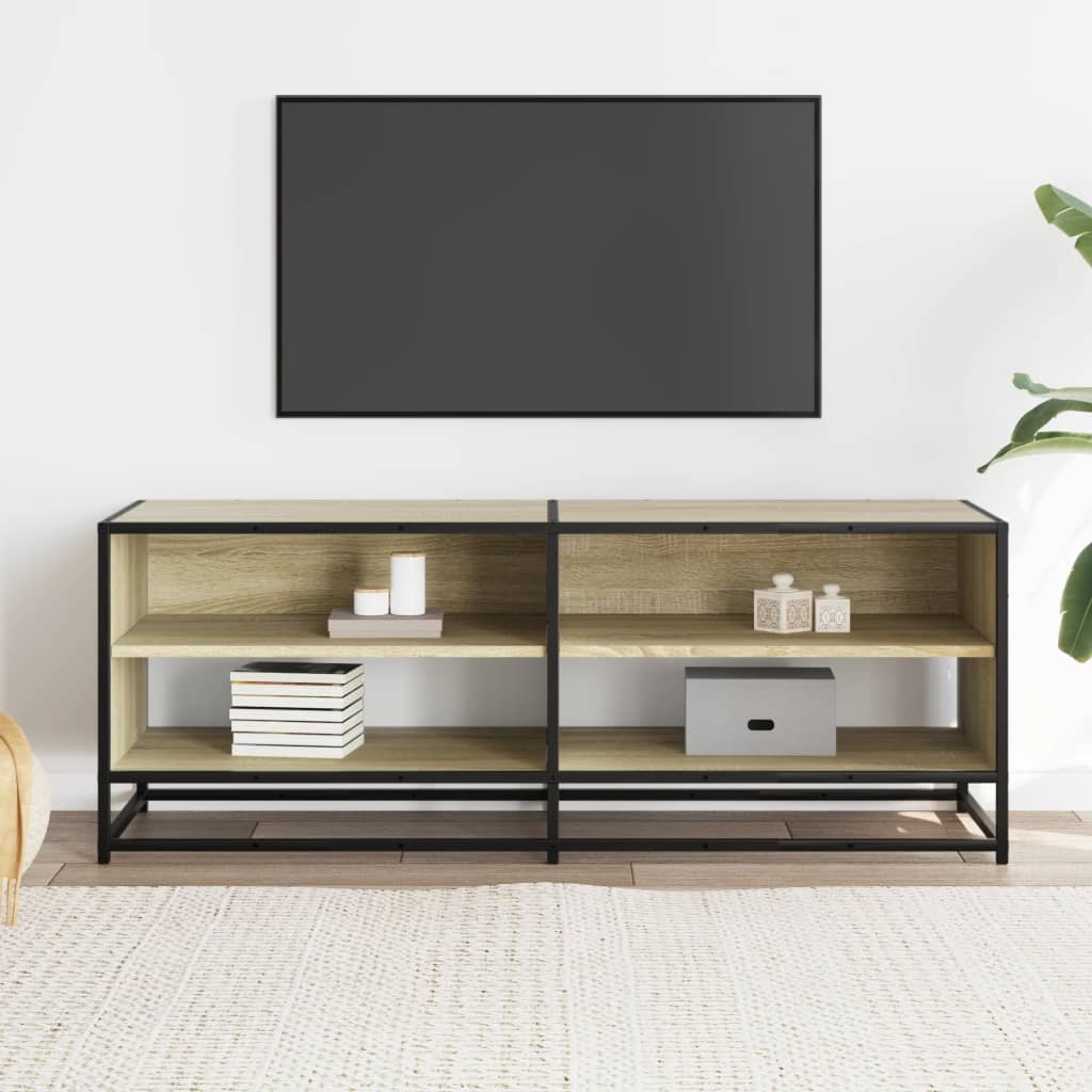 Mobile TV Rovere Sonoma 120,5x40x46cm Legno Multistrato Metallo