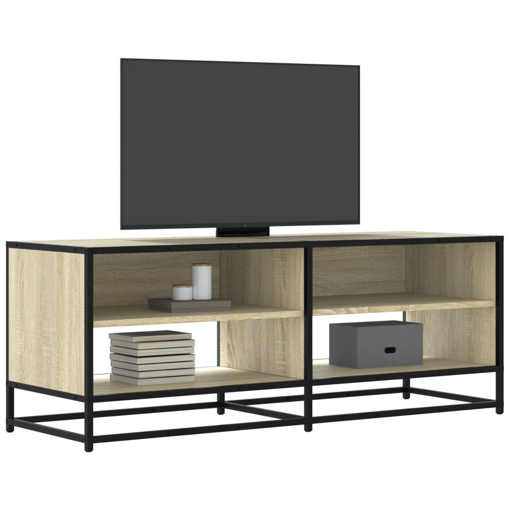 Mobile TV Rovere Sonoma 120,5x40x46cm Legno Multistrato Metallo