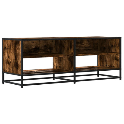 Mobile TV Rovere Fumo 120,5x40x46cm Legno Multistrato e Metallo