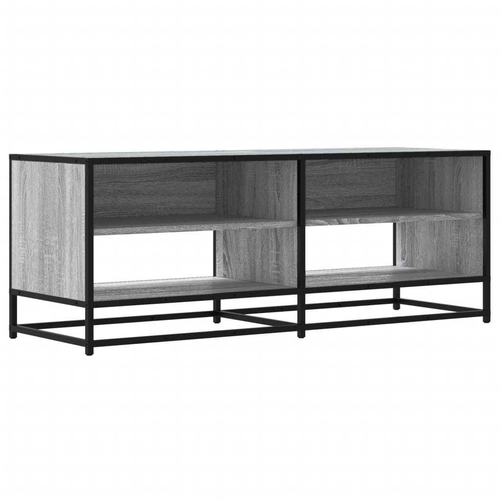 Mobile TV Grigio Sonoma 120,5x40x46cm Legno Multistrato Metallo