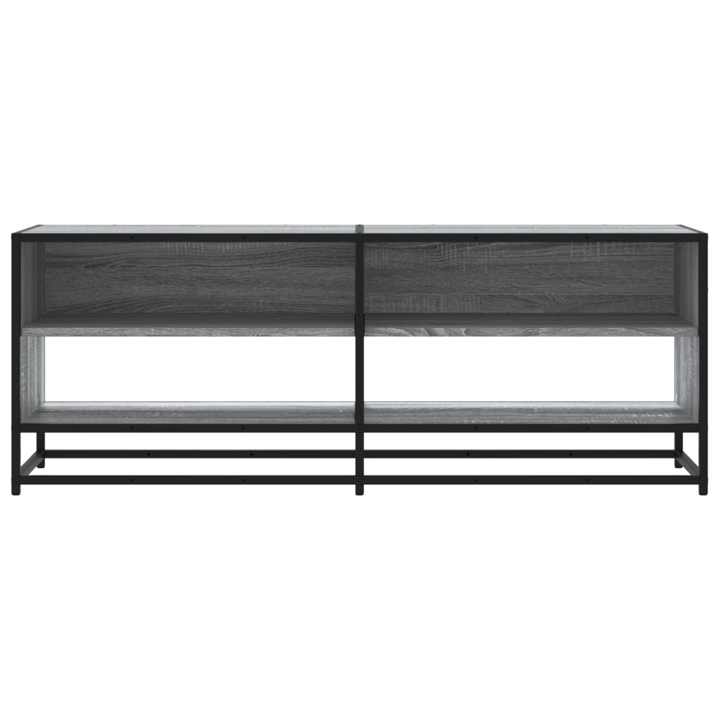 Mobile TV Grigio Sonoma 120,5x40x46cm Legno Multistrato Metallo