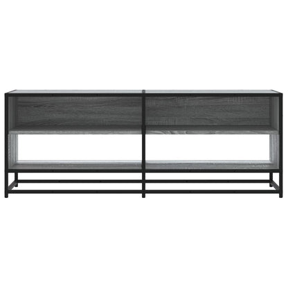 Mobile TV Grigio Sonoma 120,5x40x46cm Legno Multistrato Metallo
