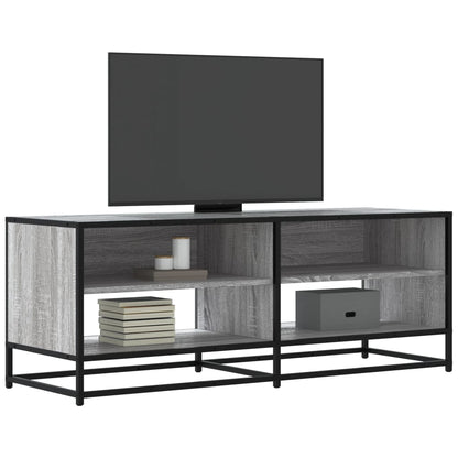 Mobile TV Grigio Sonoma 120,5x40x46cm Legno Multistrato Metallo
