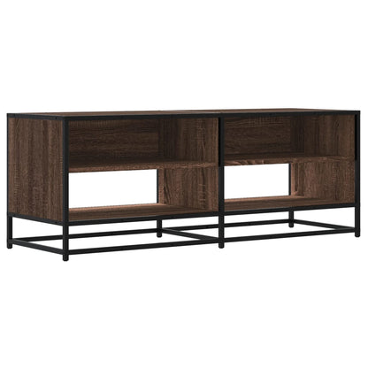 Mobile TV Rovere Marrone 120,5x40x46 cm Multistrato e Metallo