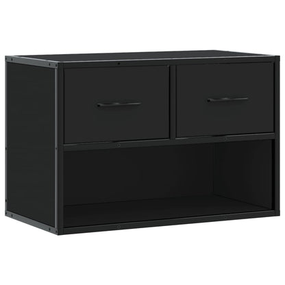 Mobile Porta TV Nero 60x31x39,5cm in Truciolato e Metallo