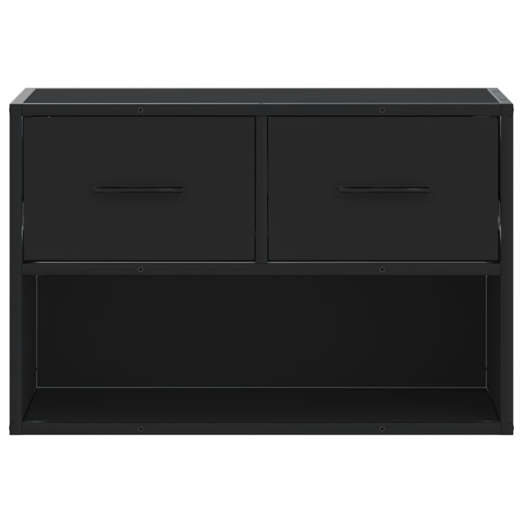 Mobile Porta TV Nero 60x31x39,5cm in Truciolato e Metallo