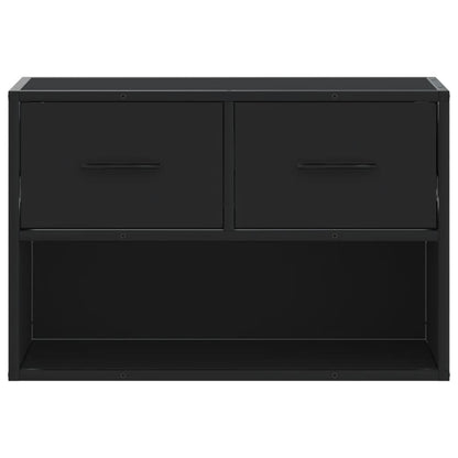 Mobile Porta TV Nero 60x31x39,5cm in Truciolato e Metallo