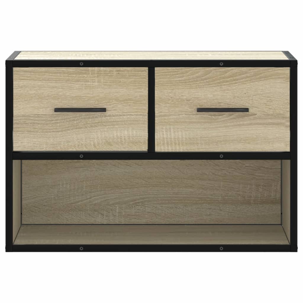 Mobile TV Rovere Sonoma 60x31x39,5cm Legno Multistrato Metallo
