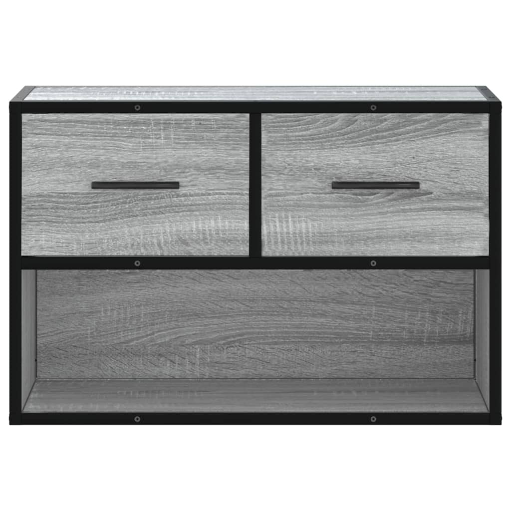 Mobile TV Grigio Sonoma 60x31x39,5cm in Truciolato e Metallo