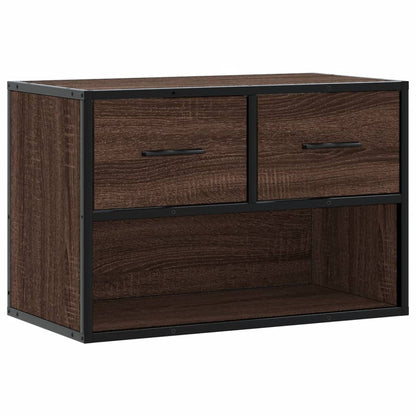 Mobile TV Rovere Marrone 60x31x39,5cm in Truciolato e Metallo