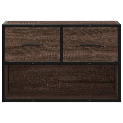 Mobile TV Rovere Marrone 60x31x39,5cm in Truciolato e Metallo
