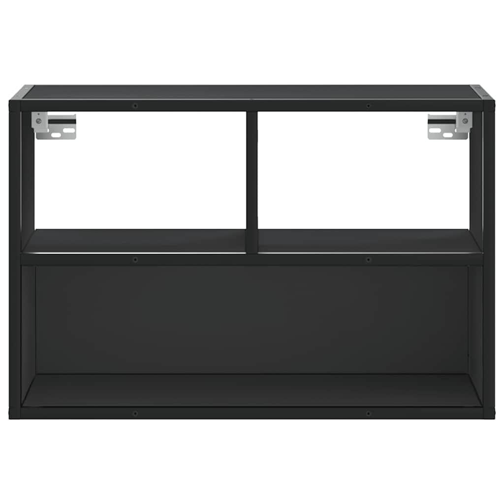 Mobile Porta TV Nero 60x31x39,5cm in Truciolato e Metallo