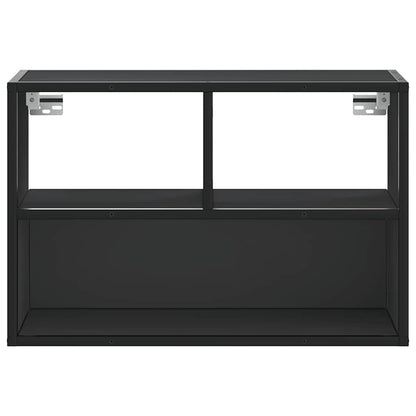 Mobile Porta TV Nero 60x31x39,5cm in Truciolato e Metallo