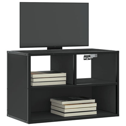 Mobile Porta TV Nero 60x31x39,5cm in Truciolato e Metallo