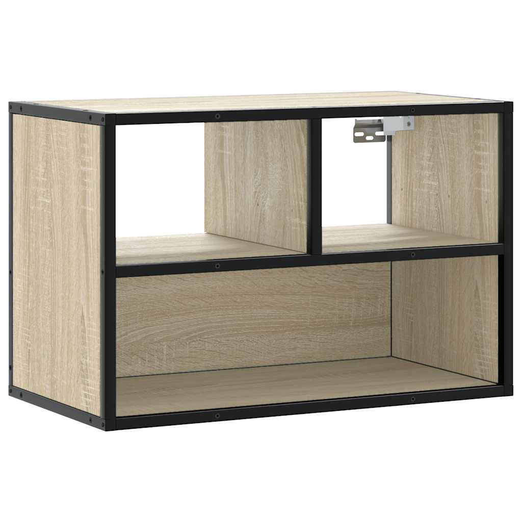 Mobile TV Rovere Sonoma 60x31x39,5cm Legno Multistrato Metallo