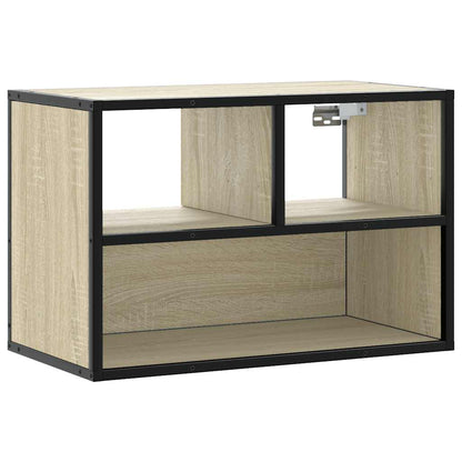 Mobile TV Rovere Sonoma 60x31x39,5cm Legno Multistrato Metallo