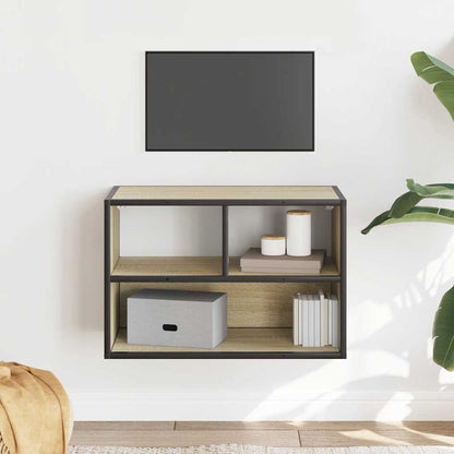 Mobile TV Rovere Sonoma 60x31x39,5cm Legno Multistrato Metallo