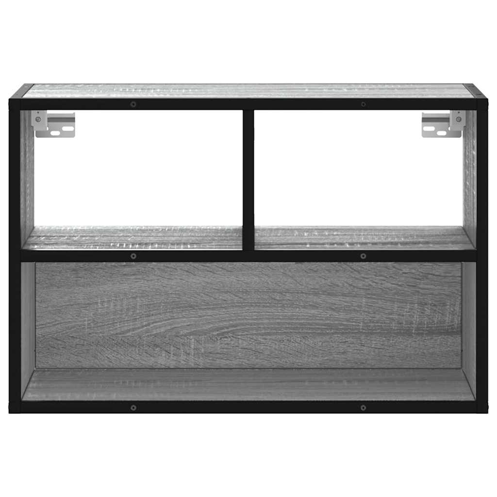Mobile TV Grigio Sonoma 60x31x39,5cm in Truciolato e Metallo