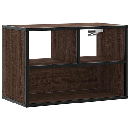 Mobile TV Rovere Marrone 60x31x39,5cm in Truciolato e Metallo