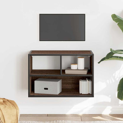 Mobile TV Rovere Marrone 60x31x39,5cm in Truciolato e Metallo