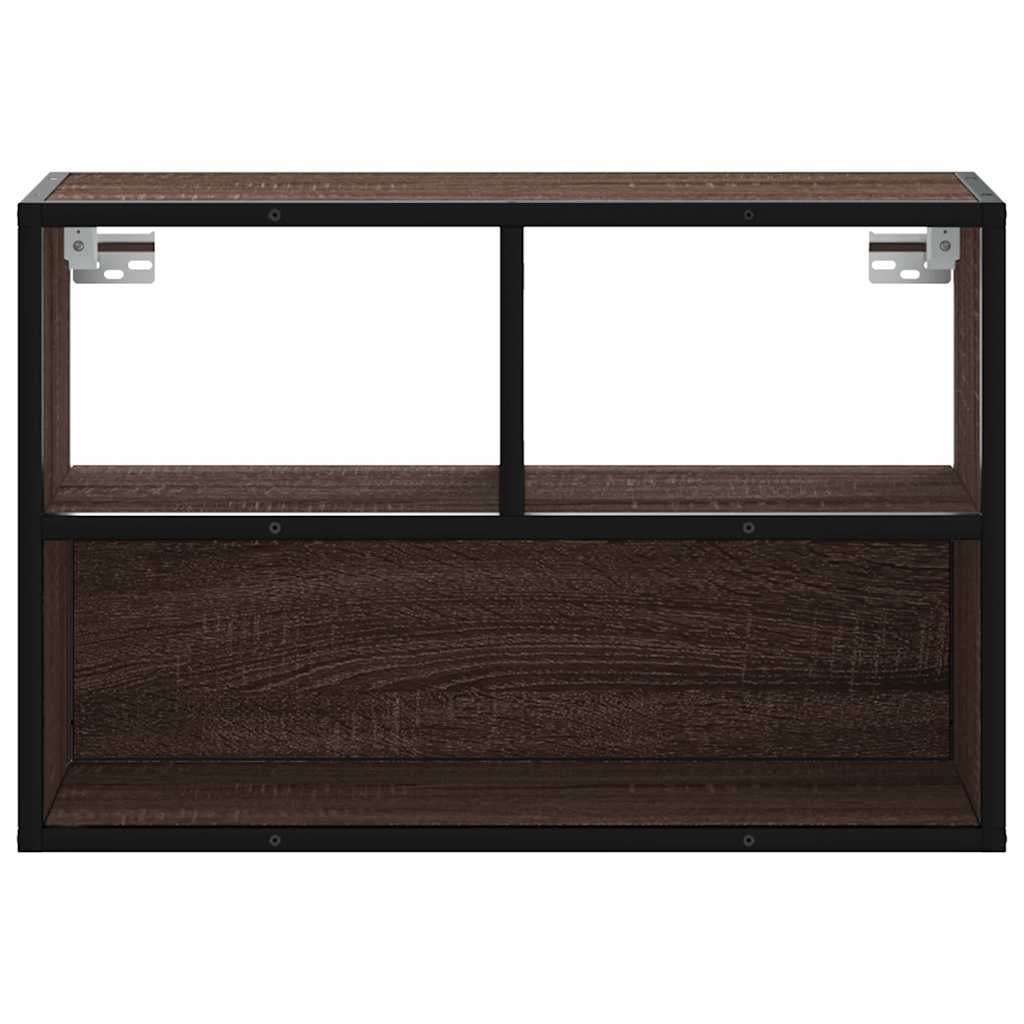 Mobile TV Rovere Marrone 60x31x39,5cm in Truciolato e Metallo