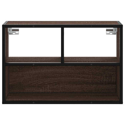 Mobile TV Rovere Marrone 60x31x39,5cm in Truciolato e Metallo