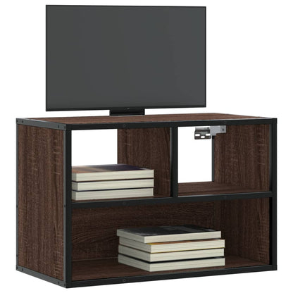 Mobile TV Rovere Marrone 60x31x39,5cm in Truciolato e Metallo