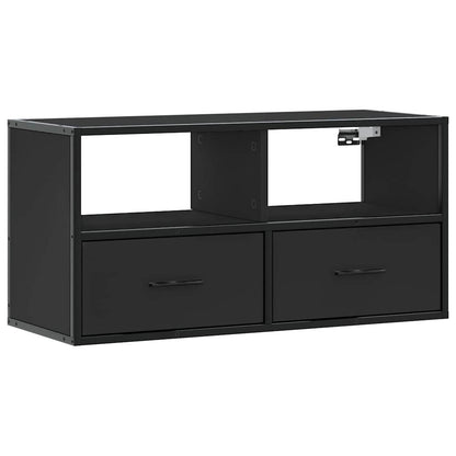 Mobile TV Nero 80x31x39,5 cm in Truciolato e Metallo