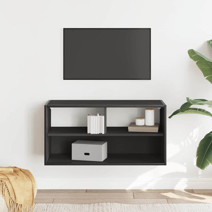 Mobile TV Nero 80x31x39,5 cm in Truciolato e Metallo