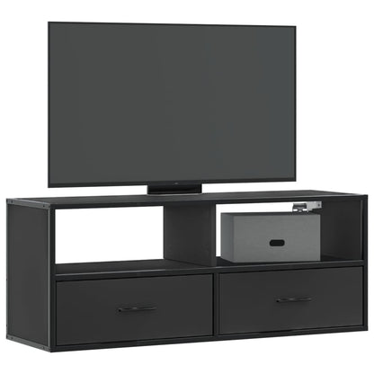 Mobile Porta TV Nero 100x31x39,5 cm in Truciolato e Metallo